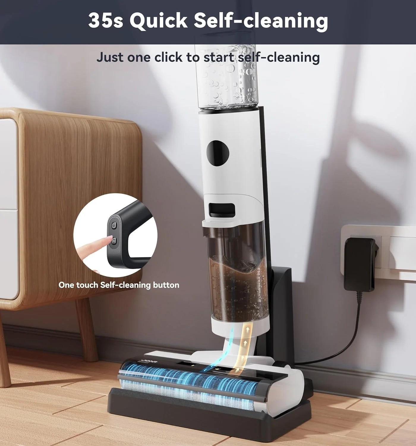JONR ED12 PRO Cordless Wet & Dry Vacuum Mop – All-in-One Hard Floor Cleaner