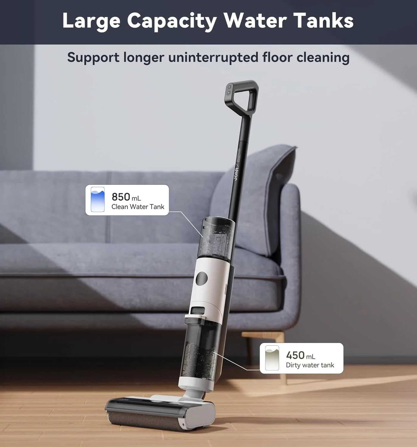 JONR ED12 PRO Cordless Wet & Dry Vacuum Mop – All-in-One Hard Floor Cleaner