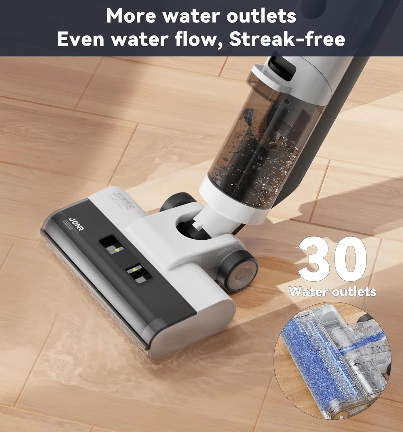 JONR ED12 PRO Cordless Wet & Dry Vacuum Mop – All-in-One Hard Floor Cleaner