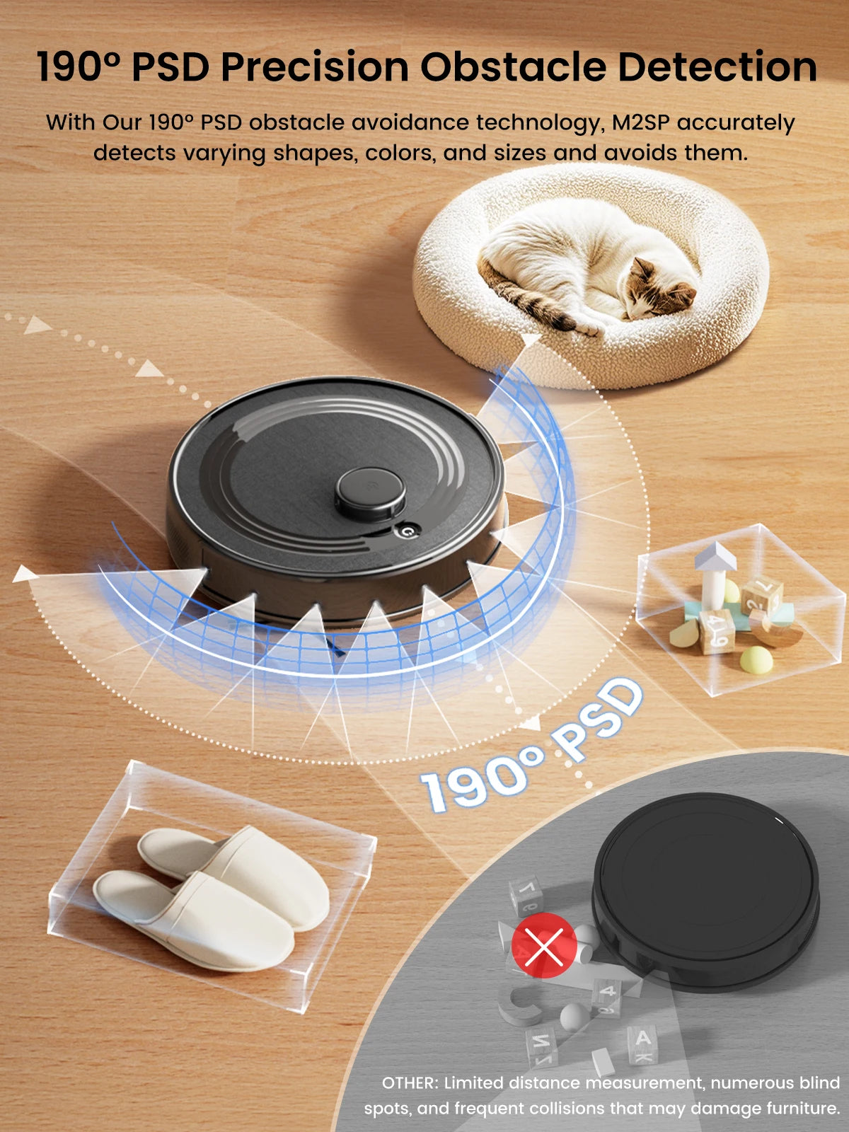 LEFANT M2S Pro Robot Vacuum with Mop, Automatic Self-Emptying,  LiDAR Navigation, and Wi-fi/Alexa Control