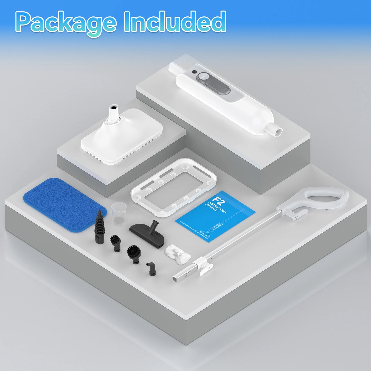 INSE F2 Powerful Steam Mop – High-Temp Cleaning, 360ml Tank, Detachable Handheld Cleaner