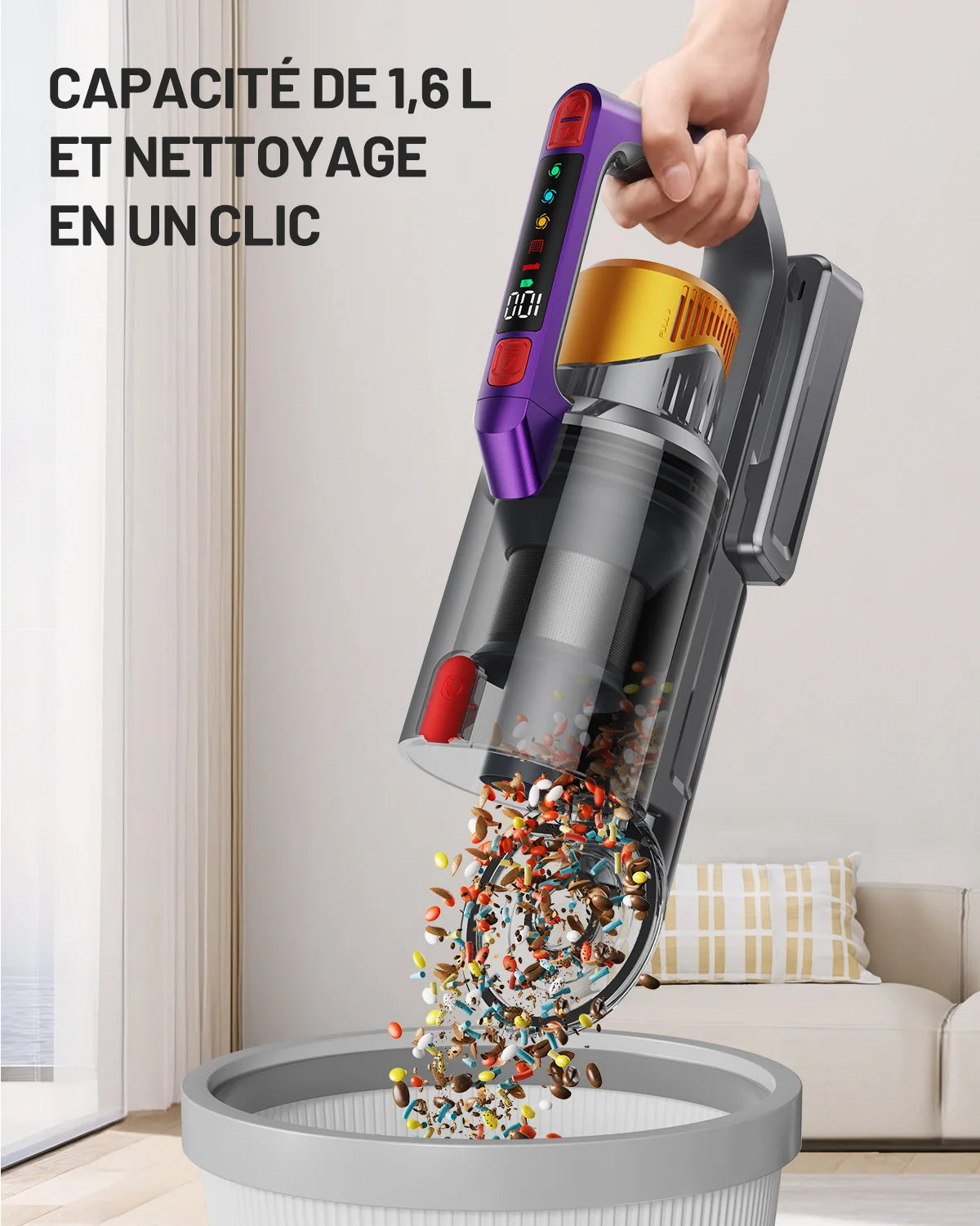 Kissof S17 Pro 550W/55KPA Cordless Vacuum Cleaner for Versatile Home Cleaning