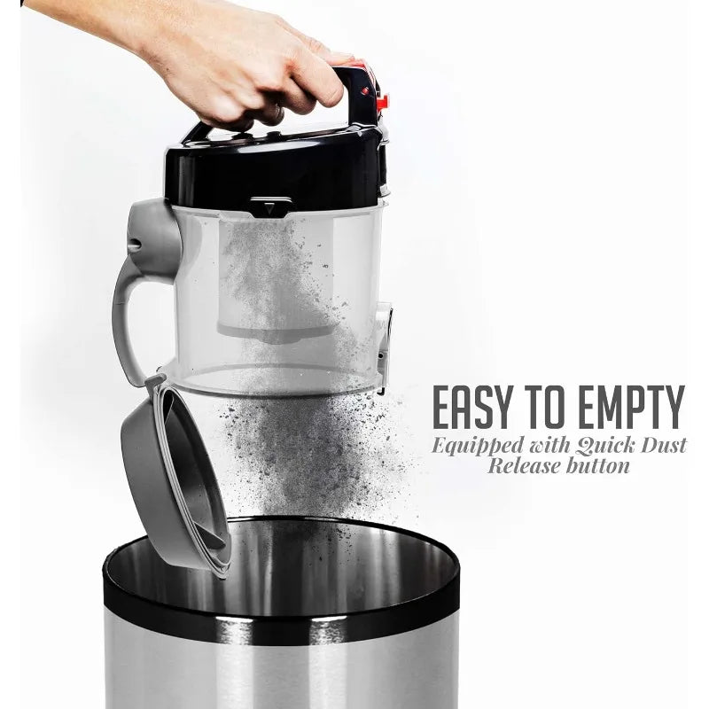 Bagless Canister Vacuum Cleaner – Powerful Multi-Surface Suction with HEPA Filtration