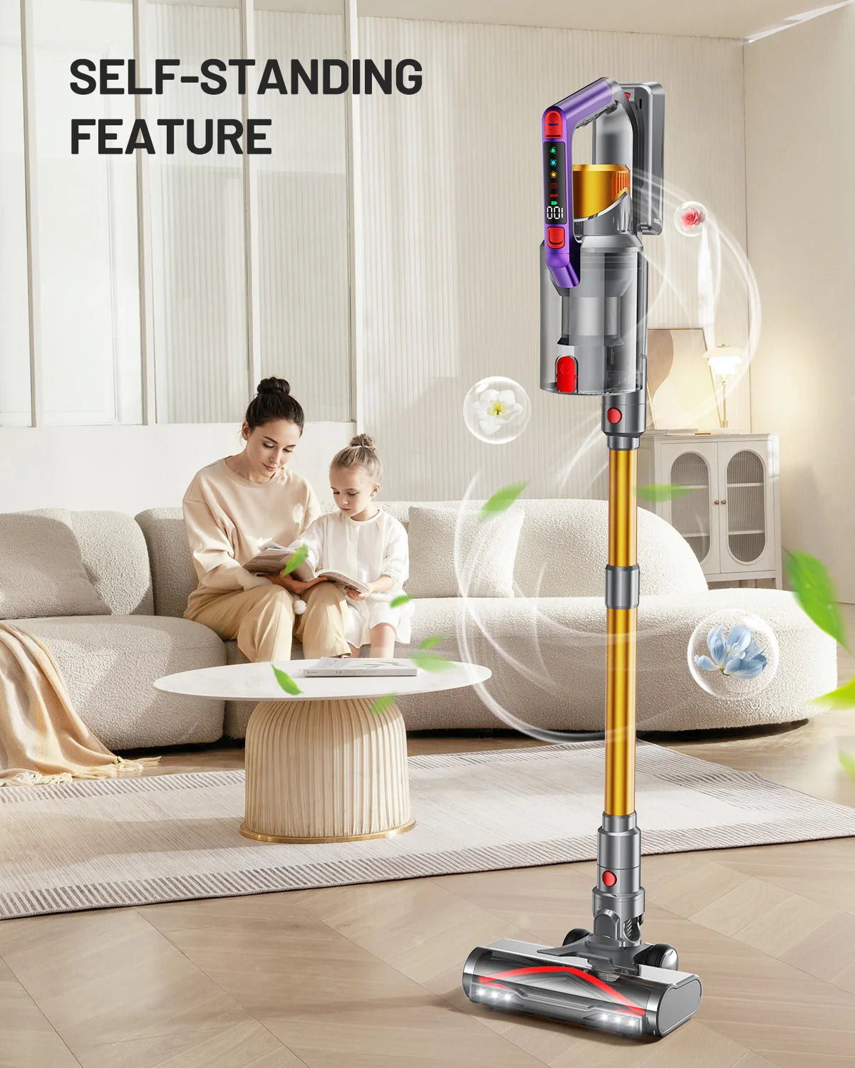 Kissof S17 Pro 550W/55KPA Cordless Vacuum Cleaner for Versatile Home Cleaning