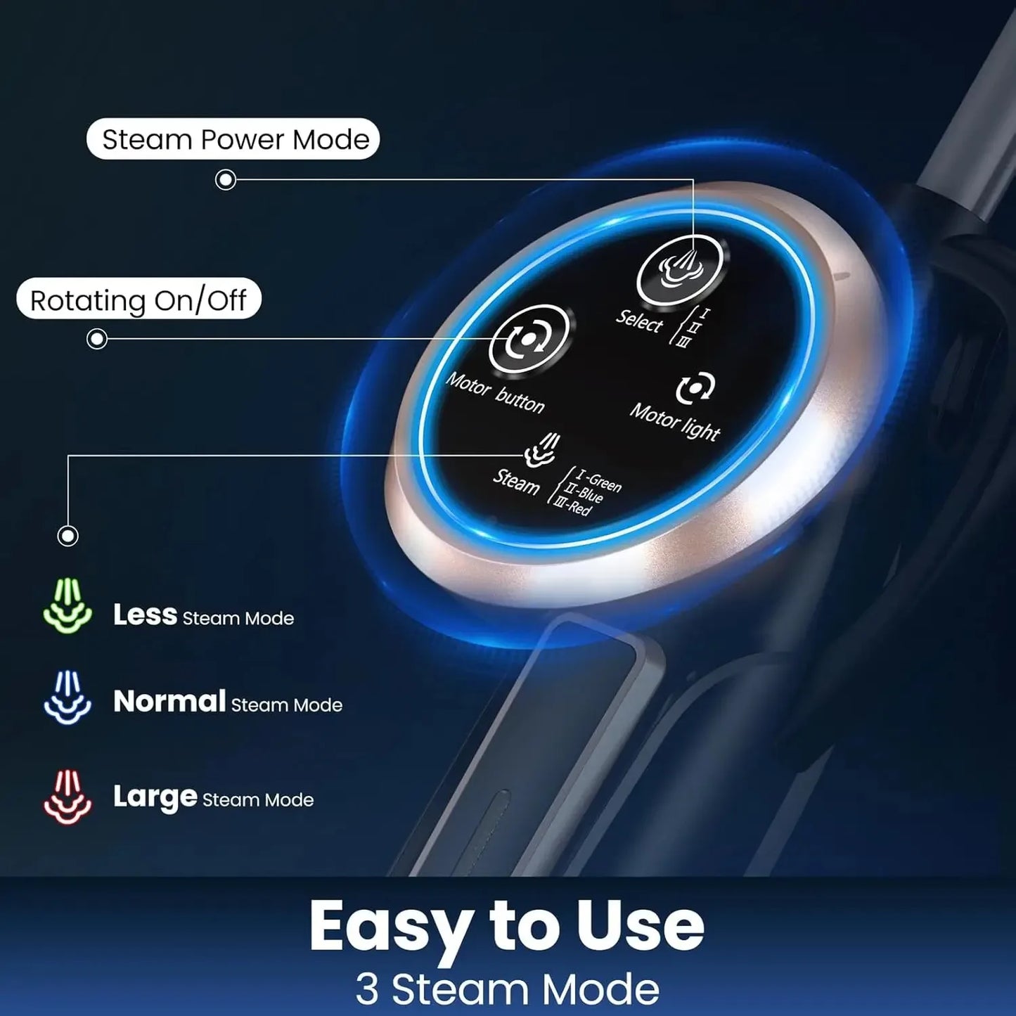 INSE VM6 Scrubbing Steam Mop with Rotating Mop Pads for Hard Floor Tile