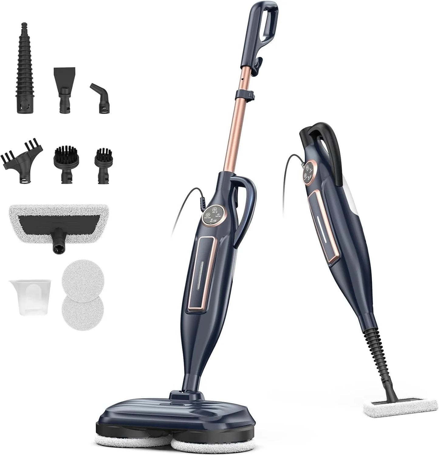INSE VM6 Scrubbing Steam Mop with Rotating Mop Pads for Hard Floor Tile