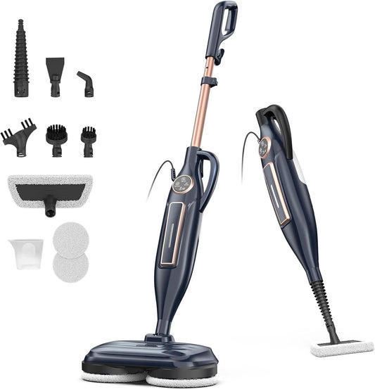 INSE VM6 Scrubbing Steam Mop with Rotating Mop Pads for Hard Floor Tile