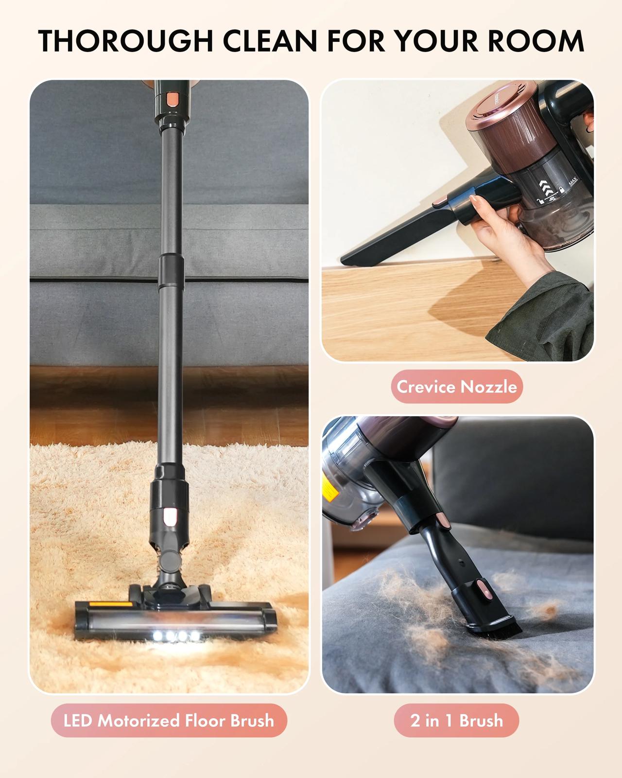 Homeika Vacuum Cleaner, Powerful Suction 8-in-1 Multifunction Cordless Vacuum
